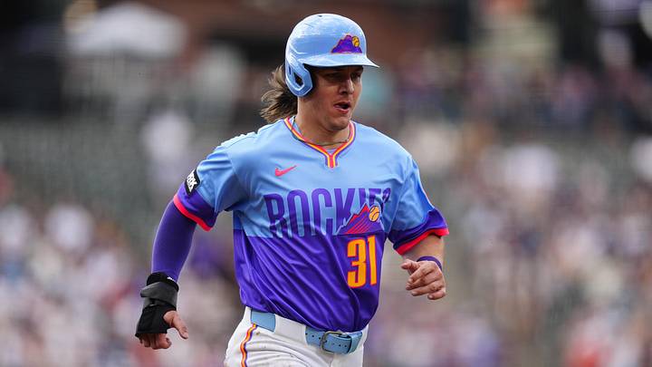 Jun 5, 2026; Denver, Colorado, USA; Colorado Rockies center fielder Jake McCarthy (31) heads home to score a run in the first inning against the Milwaukee Brewers at Coors Field. Mandatory Credit: Ron Chenoy-Imagn Images Jun 5, 2026; Denver, Colorado, USA; Colorado Rockies center fielder Jake McCarthy (31) heads home to score a run in the first inning against the Milwaukee Brewers at Coors Field. Mandatory Credit: Ron Chenoy-Imagn Images
