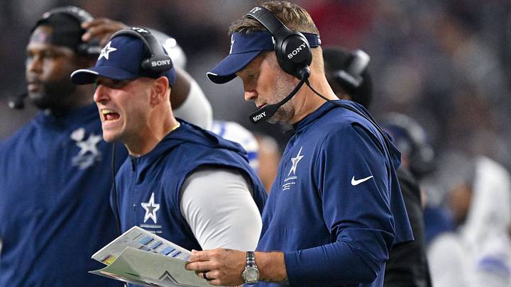 Dallas Cowboys head coach Brian Schottenheimer looks on during the game against the Buccaneers at AT&T Stadium. 