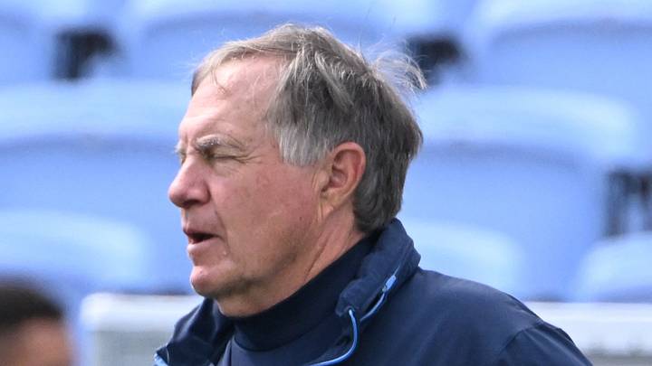 Sep 12, 2026; Chapel Hill, North Carolina, USA; North Carolina Tar Heels head coach Bill Belichick talks with ETSU Buccaneers head coach Will Healy before the game at Kenan Stadium. Mandatory Credit: Bob Donnan-Imagn Images Sep 12, 2026; Chapel Hill, North Carolina, USA; North Carolina Tar Heels head coach Bill Belichick talks with ETSU Buccaneers head coach Will Healy before the game at Kenan Stadium. Mandatory Credit: Bob Donnan-Imagn Images