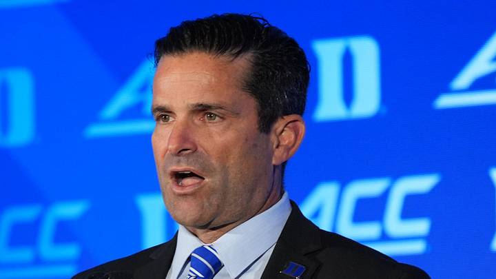Jul 17, 2026; Charlotte, NC, USA; Duke head coach Manny Diaz talks with the media during interviews at Hilton Charlotte Uptown. Mandatory Credit: Jim Dedmon-Imagn Images Jul 17, 2026; Charlotte, NC, USA; Duke head coach Manny Diaz talks with the media during interviews at Hilton Charlotte Uptown. Mandatory Credit: Jim Dedmon-Imagn Images