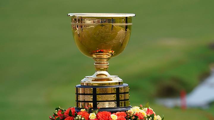 A general view of the Presidents Cup trophy; Peter Casey A general view of the Presidents Cup trophy; Peter Casey