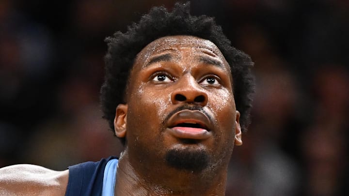 Memphis Grizzlies forward Jaren Jackson Jr. boxes out Washington Wizards guard Malaki Branham. Memphis Grizzlies forward Jaren Jackson Jr. boxes out Washington Wizards guard Malaki Branham.