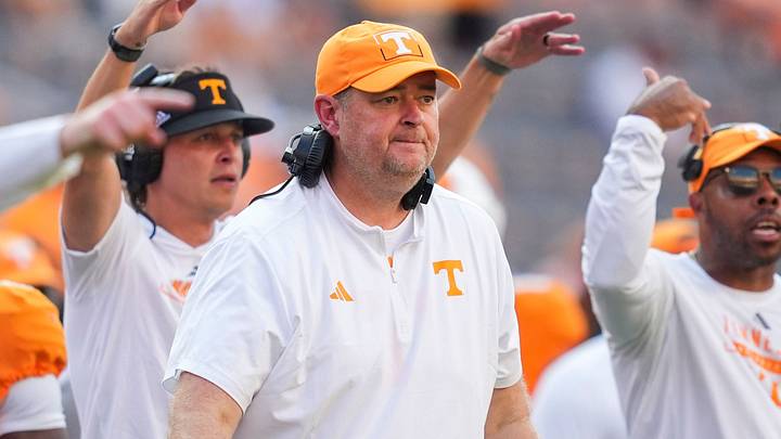 Tennessee coach Josh Heupel during a Tennessee football game against Furman at Neyland Stadium in Knoxville, Tenn., on Sept. 5, 2026.
