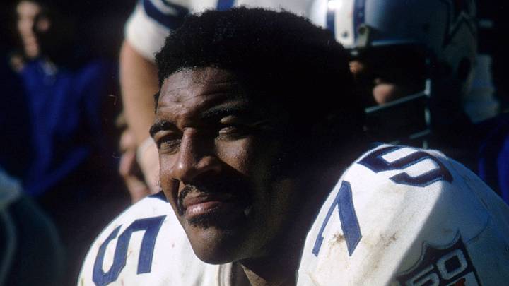 Dallas Cowboys defensive lineman Jethro Pugh in 1969 against Washington; Dick Raphael-USA TODAY Sports