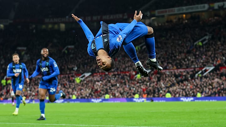 Junior Kroupi’s spectacular celebration was a fitting finale for a bonkers match. Junior Kroupi’s spectacular celebration was a fitting finale for a bonkers match.