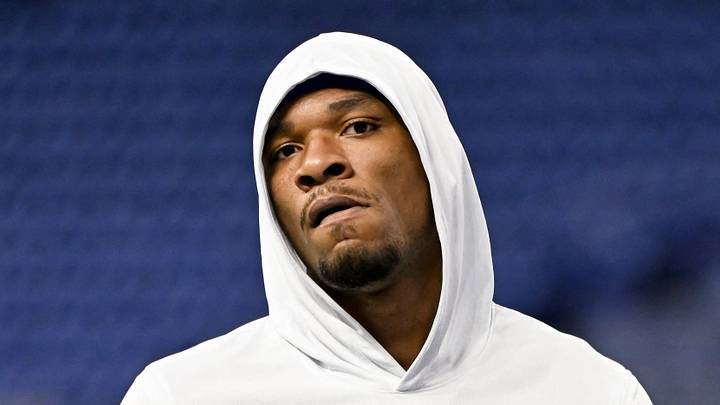 Indianapolis Colts quarterback Anthony Richardson Sr. warms up Indianapolis Colts quarterback Anthony Richardson Sr. warms up