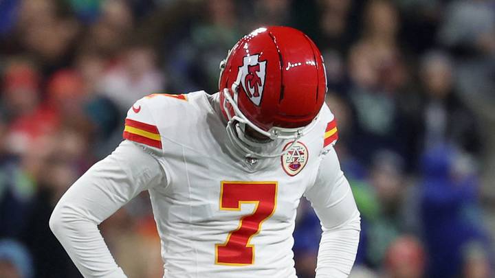 Kansas City Chiefs kicker Harrison Butker (7) 