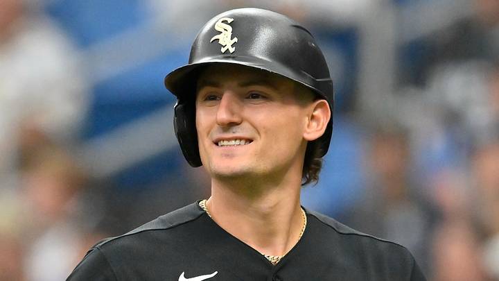 Aug 2, 2026; St. Petersburg, Florida, USA; Chicago White Sox second baseman Colson Montgomery (12) reacts after a strikeout during the eighth inning against Tampa Bay Rays at Tropicana Field. Mandatory Credit: Pablo Robles-Imagn Images