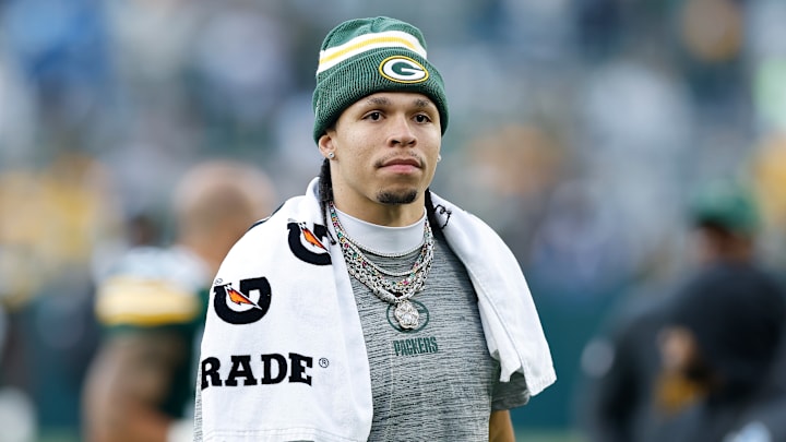 Green Bay Packers wide receiver Christian Watson Green Bay Packers wide receiver Christian Watson