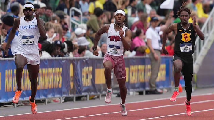 NCAA Track and Field Championships at Hayward Field Jordan Anthony of Arkansas