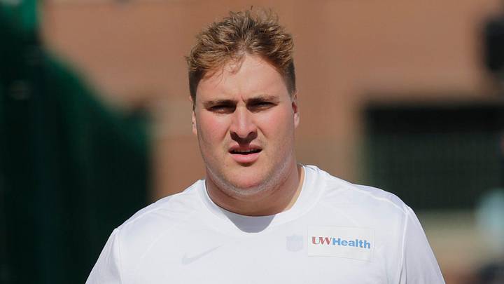 Green Bay Packers center Jager Burton