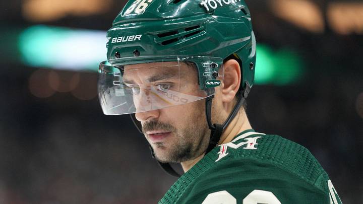 Oct 19, 2023; Saint Paul, Minnesota, USA; Minnesota Wild right wing Mats Zuccarello (36) in action against the Minnesota Wild in the first period at Xcel Energy Center. Mandatory Credit: Matt Blewett-USA TODAY Sports Oct 19, 2023; Saint Paul, Minnesota, USA; Minnesota Wild right wing Mats Zuccarello (36) in action against the Minnesota Wild in the first period at Xcel Energy Center. Mandatory Credit: Matt Blewett-USA TODAY Sports