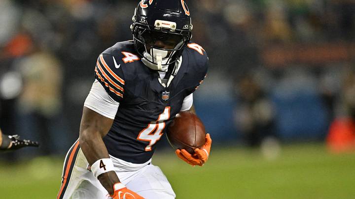 Sep 28, 2026; Chicago, Illinois, USA;  Chicago Bears running back D'Andre Swift (4) 