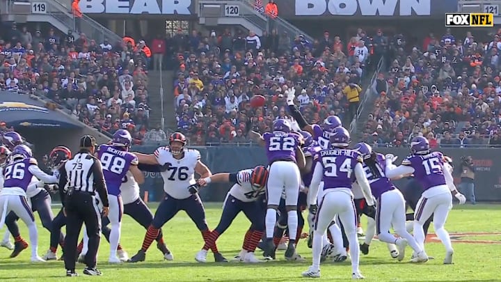 The Bears had yet another blocked field goal Sunday vs. the Vikings. 
