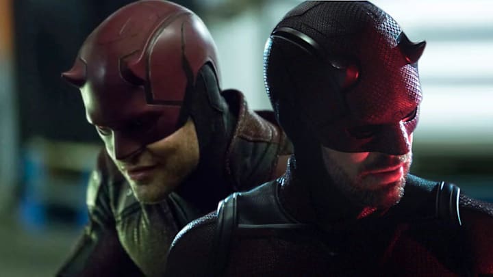 Charlie Cox as Matt Murdock in both original Netflix series Daredevil and Disney Plus revival Daredevil: Born Again. 