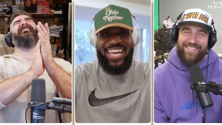 LeBron James was a guest on this week's New Heights episode with Jason and Travis Kelce. 