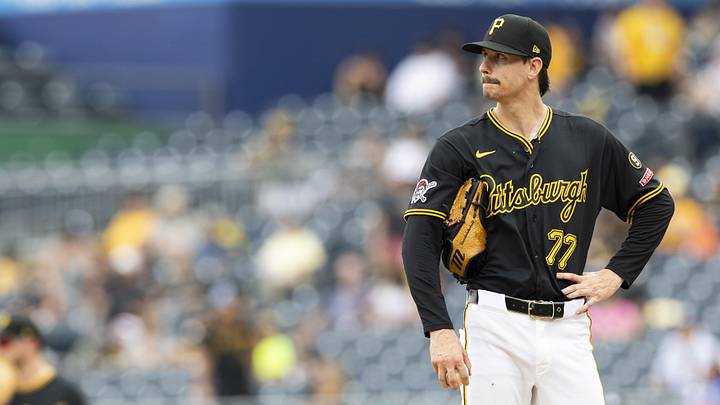 Jun 14, 2026; Pittsburgh, Pennsylvania, USA; Pittsburgh Pirates pitcher Brandan Bidois (77) watches the scoreboard waiting to get replaced during the eighth inning against the Miami Marlins at PNC Park. Mandatory Credit: Scott Galvin-Imagn Images Jun 14, 2026; Pittsburgh, Pennsylvania, USA; Pittsburgh Pirates pitcher Brandan Bidois (77) watches the scoreboard waiting to get replaced during the eighth inning against the Miami Marlins at PNC Park. Mandatory Credit: Scott Galvin-Imagn Images