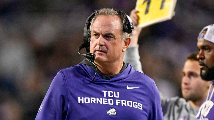 TCU Horned Frogs head coach Sonny Dykes looks on during the game between the Horned Frogs and the Bearcats at Amon G. Carter Stadium. TCU Horned Frogs head coach Sonny Dykes looks on during the game between the Horned Frogs and the Bearcats at Amon G. Carter Stadium.
