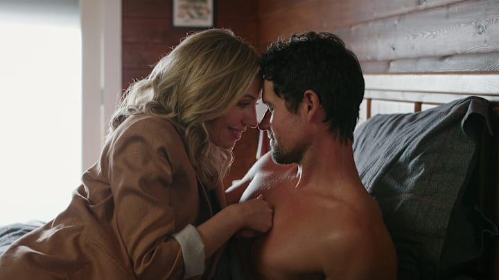 Virgin River. Zibby Allen as Brie, Benjamin Hollingsworth as Brady in episode 501 of Virgin River. Cr. Courtesy of Netflix © 2023