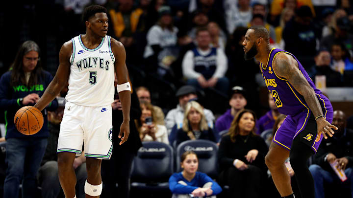 Anthony Edwards y LeBron James son los actuales referentes de  Minnesota Timberwolves y Los Angeles Lakers en la NBA