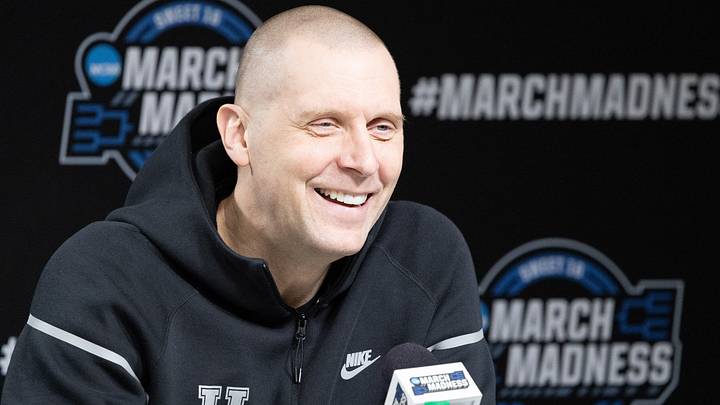 Mar 27, 2025; Indianapolis, IN, USA; Kentucky Wildcats head coach Mark Pope talks to the media during practice day at Lucas Oil Stadium. Mandatory Credit: Trevor Ruszkowski-Imagn Images Mar 27, 2025; Indianapolis, IN, USA; Kentucky Wildcats head coach Mark Pope talks to the media during practice day at Lucas Oil Stadium. Mandatory Credit: Trevor Ruszkowski-Imagn Images