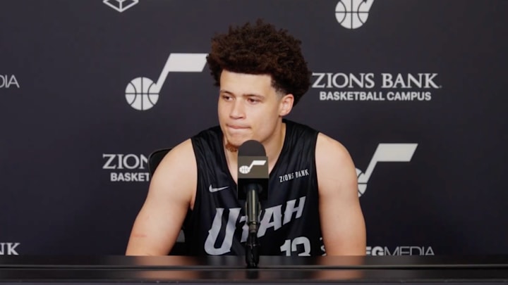 Walter Clayton Jr. at Utah Jazz training camp.