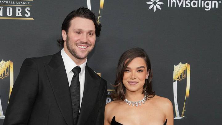 Josh Allen and Hailee Steinfeld on the red carpet before Super Bowl LIX NFL Honors. Josh Allen and Hailee Steinfeld on the red carpet before Super Bowl LIX NFL Honors.
