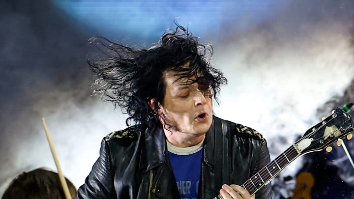 Jack White plays at the Green Bay Packers v Detroit Lions game
