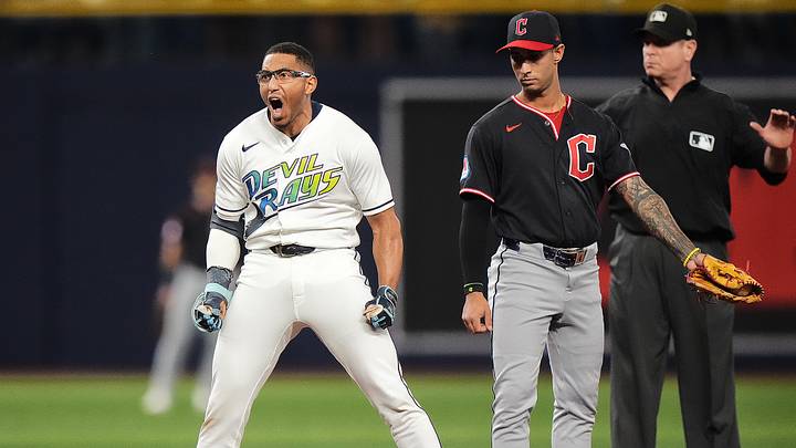 Richie Palacios (left) got the Rays on the board with a two-run double in Game 6. Richie Palacios (left) got the Rays on the board with a two-run double in Game 6.