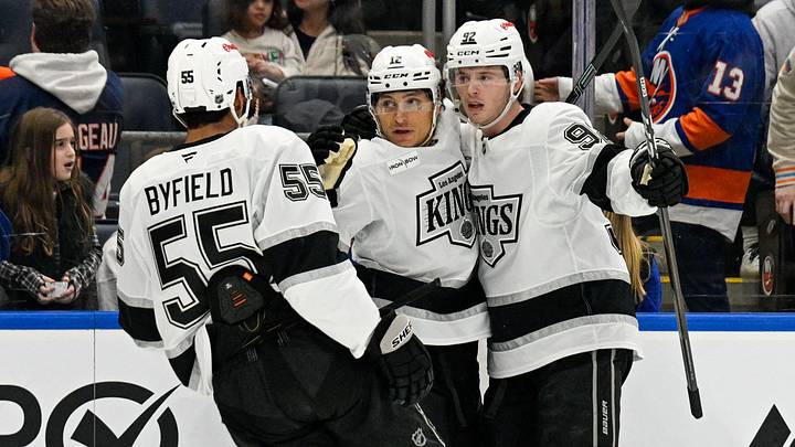 Quinton Byfield, Brandt Clarke, Trevor Moore, Los Angeles Kings