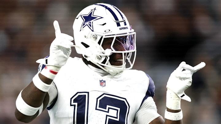 Dallas Cowboys linebacker DeMarvion Overshown reacts after making a tackle against the Cincinnati Bengals Dallas Cowboys linebacker DeMarvion Overshown reacts after making a tackle against the Cincinnati Bengals