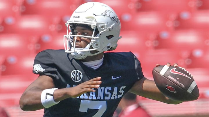 Arkansas Razorbacks quarterback KJ Jackson.