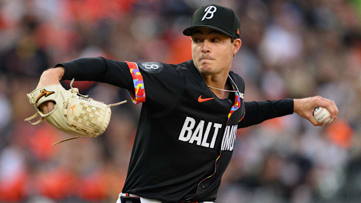 Apr 18, 2025; Baltimore, Maryland, USA; Baltimore Orioles pitcher Cade Povich (37) throws a pitch during the first inning against the Cincinnati Reds at Oriole Park at Camden Yards Apr 18, 2025; Baltimore, Maryland, USA; Baltimore Orioles pitcher Cade Povich (37) throws a pitch during the first inning against the Cincinnati Reds at Oriole Park at Camden Yards