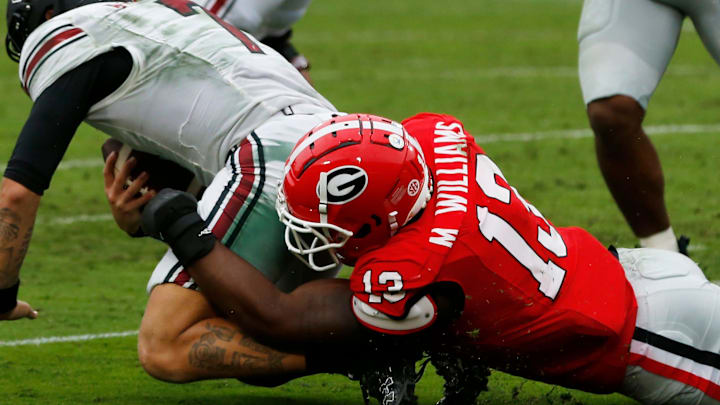 Georgia D-lineman Mykel Williams doing Mikel Williams things