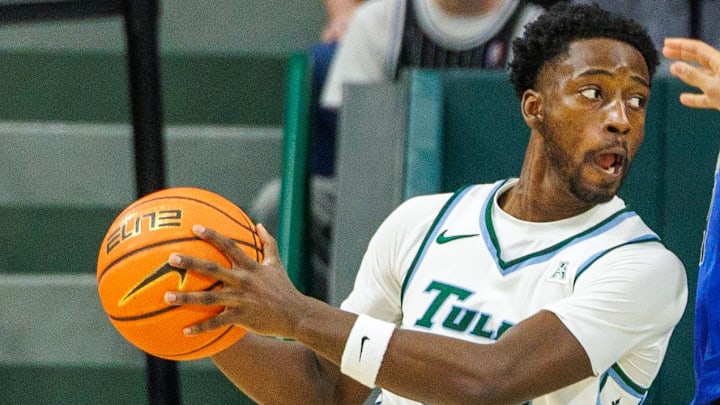 Jan 30, 2025; New Orleans, Louisiana, USA;  Tulane Green Wave guard Asher Woods (22)