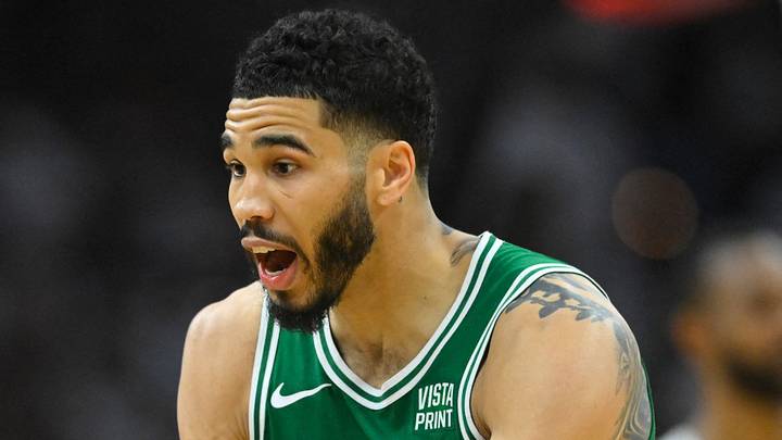 Boston Celtics, Jayson Tatum, NBA Rivals Week, Philadelphia 76ers, LeBron James, Los Angeles Lakers, New York Knicks. Mandatory Credit: David Richard-USA TODAY Sports