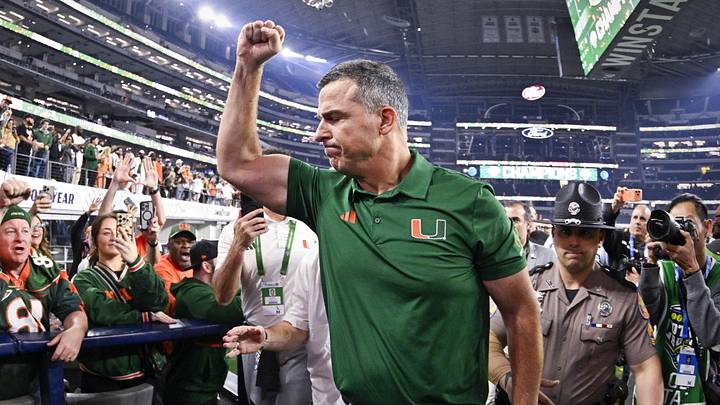Dec 31, 2025; Arlington, TX, USA; Miami Hurricanes head coach Mario Cristobal comes off the field after the 2025 Cotton Bowl and quarterfinal game of the College Football Playoff at AT&T Stadium. Mandatory Credit: Jerome Miron-Imagn Images Dec 31, 2025; Arlington, TX, USA; Miami Hurricanes head coach Mario Cristobal comes off the field after the 2025 Cotton Bowl and quarterfinal game of the College Football Playoff at AT&T Stadium. Mandatory Credit: Jerome Miron-Imagn Images