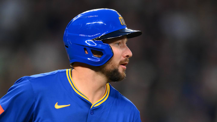 Seattle Mariners catcher Cal Raleigh runs after hitting a home run against the Tampa Bay Rays on Aug. 8 at T-Mobile Park. Seattle Mariners catcher Cal Raleigh runs after hitting a home run against the Tampa Bay Rays on Aug. 8 at T-Mobile Park.
