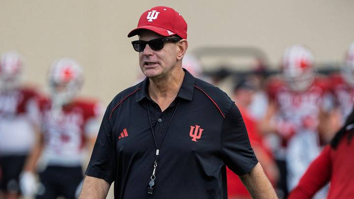 Indiana Head Coach Curt Cignetti during Indiana University's football camp practice on Tuesday, Aug. 11, 2026.