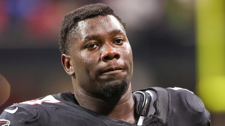 Atlanta Falcons defensive tackle Ruke Orhorhoro 