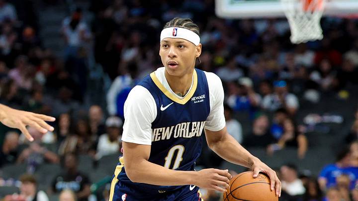 Oct 14, 2026; Dallas, Texas, USA; New Orleans Pelicans guard Jeremiah Fears (0) dribbles as Dallas Mavericks forward Zaccharie Risacher (10) defends during the second half at American Airlines Center. Mandatory Credit: Kevin Jairaj-Imagn Images Oct 14, 2026; Dallas, Texas, USA; New Orleans Pelicans guard Jeremiah Fears (0) dribbles as Dallas Mavericks forward Zaccharie Risacher (10) defends during the second half at American Airlines Center. Mandatory Credit: Kevin Jairaj-Imagn Images