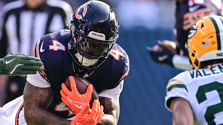 Chicago Bears running back D'Andre Swift ranks in the top 10 in yards per carry.