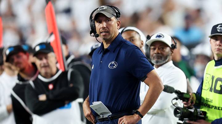 Sep 26, 2026; University Park, Pennsylvania, USA;  Penn State Nittany Lions head coach Matt Campbell looks on from the sideline during the fourth quarter against the Wisconsin Badgers at West Shore Home Field at Beaver Stadium.  Mandatory Credit: Matthew O'Haren-Imagn Images