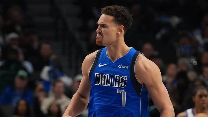 Jan 15, 2026; Dallas, Texas, USA; Dallas Mavericks forward Dwight Powell (7) reacts after a made basket against the Utah Jazz during the first half at American Airlines Center. Mandatory Credit: Raymond Carlin III-Imagn Images Jan 15, 2026; Dallas, Texas, USA; Dallas Mavericks forward Dwight Powell (7) reacts after a made basket against the Utah Jazz during the first half at American Airlines Center. Mandatory Credit: Raymond Carlin III-Imagn Images