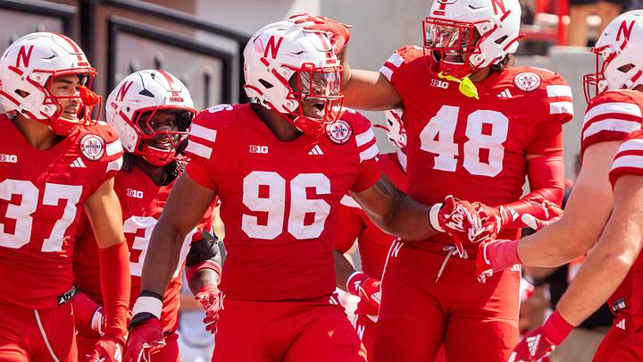 Williams Nwaneri celebrates with teammates after a fumble return for a touchdown last season against Houston Christian. Williams Nwaneri celebrates with teammates after a fumble return for a touchdown last season against Houston Christian.