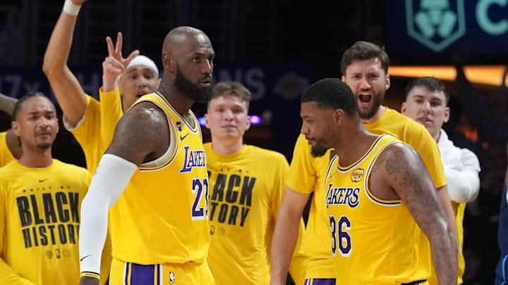 LeBron James and Marcus Smart