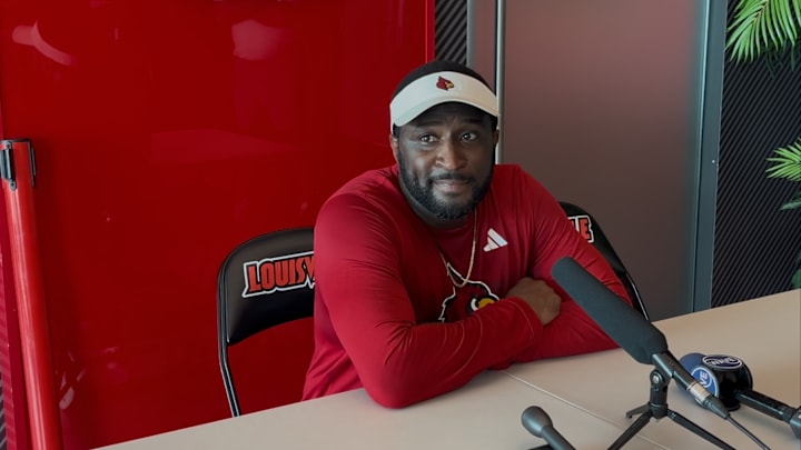 Louisville running backs coach Chris Barclay Louisville running backs coach Chris Barclay