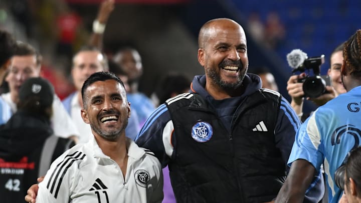 Maxi Moralez and Pascal Jansen of NYCFC