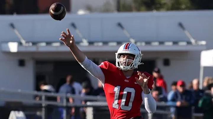 Former St. Ignatius Prep (Cal.) quarterback Caedon Afsharipour throws the ball downfield, will play this fall at Loomis Chaffee. Former St. Ignatius Prep (Cal.) quarterback Caedon Afsharipour throws the ball downfield, will play this fall at Loomis Chaffee.