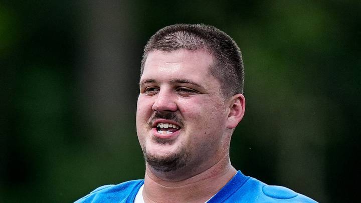 Detroit Lions guard Tate Ratledge (69).